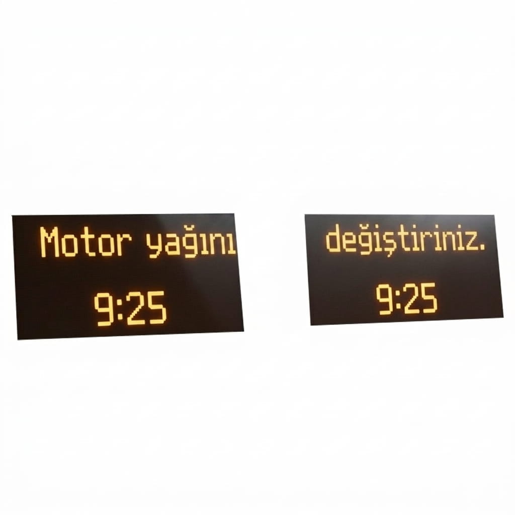 Motor Yağını Değiştirin uyarısı göstergesi